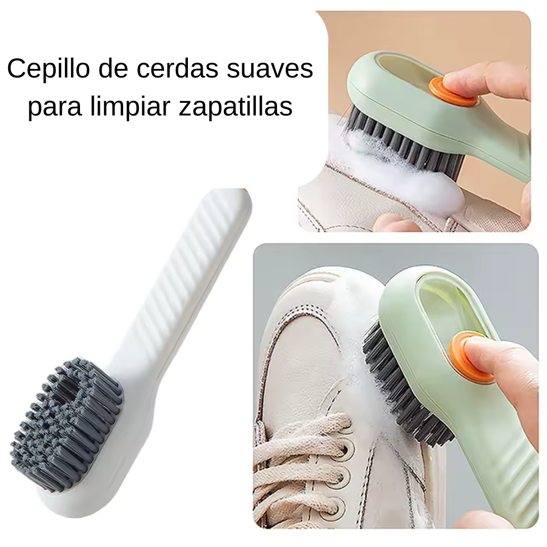 Cepillo Limpia zapatillas con Dispensador para jabón